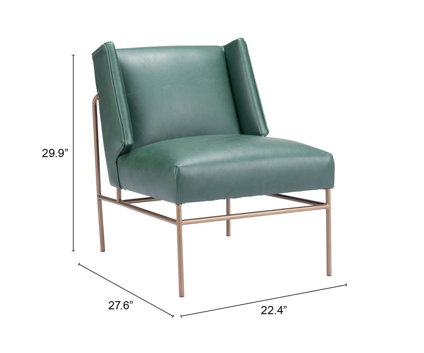 Atlanta Modern Deco Faux Leather Accent Chair
