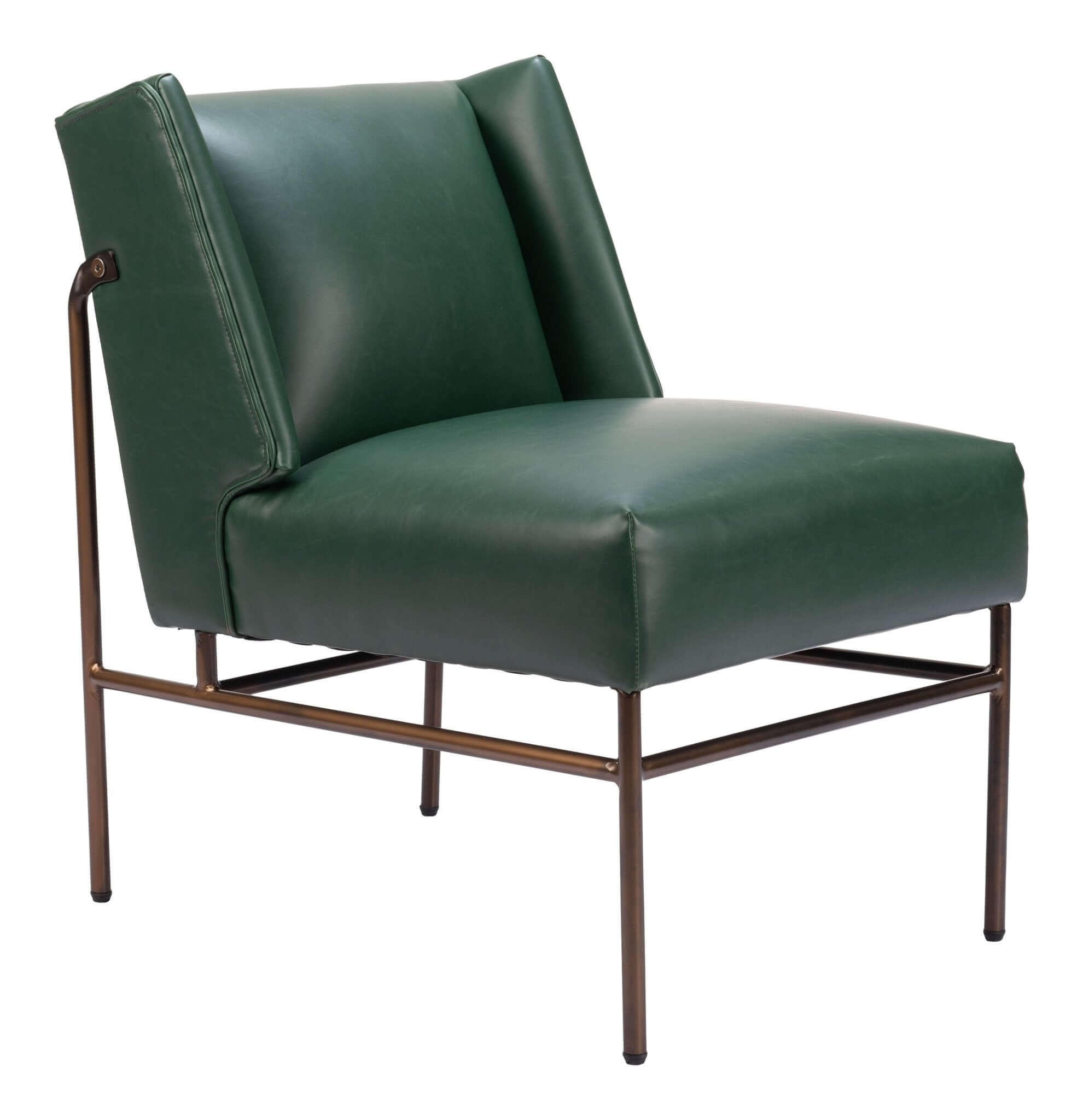 Atlanta Modern Deco Faux Leather Accent Chair