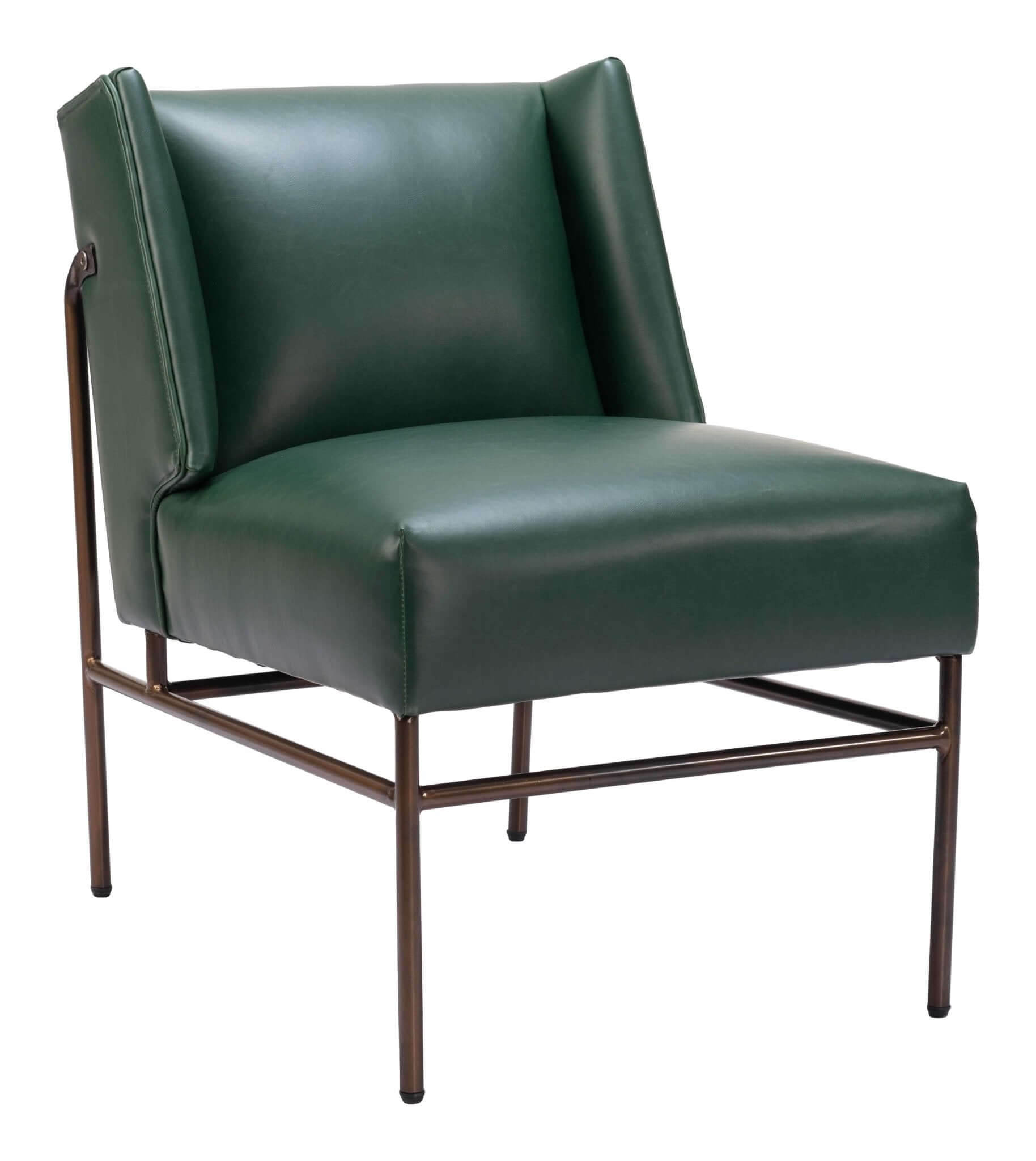 Atlanta Modern Deco Faux Leather Accent Chair