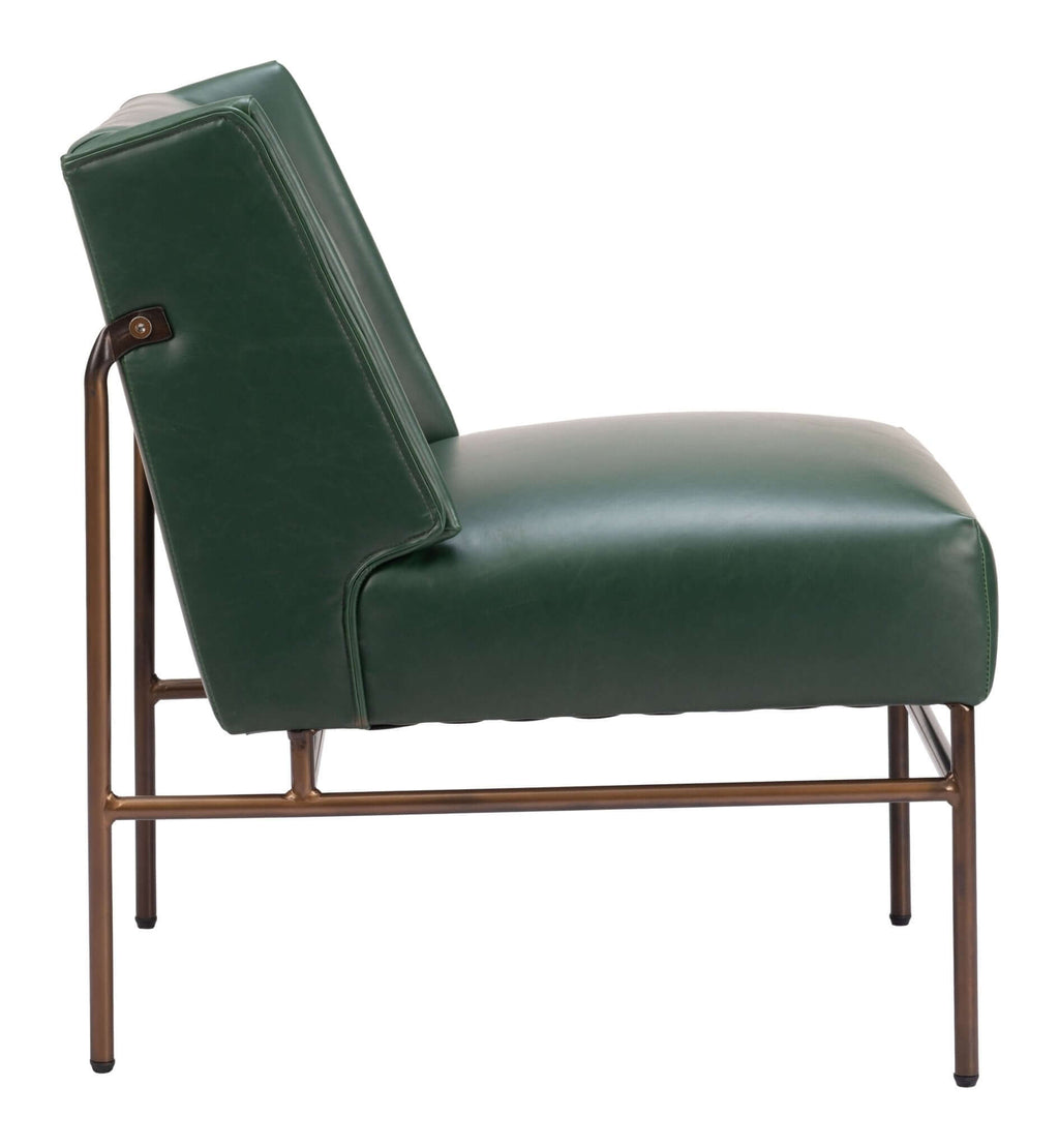 Atlanta Modern Deco Faux Leather Accent Chair