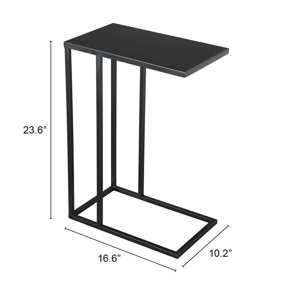 Atom Modern Metal Rectangular Side Table (2 Colors)