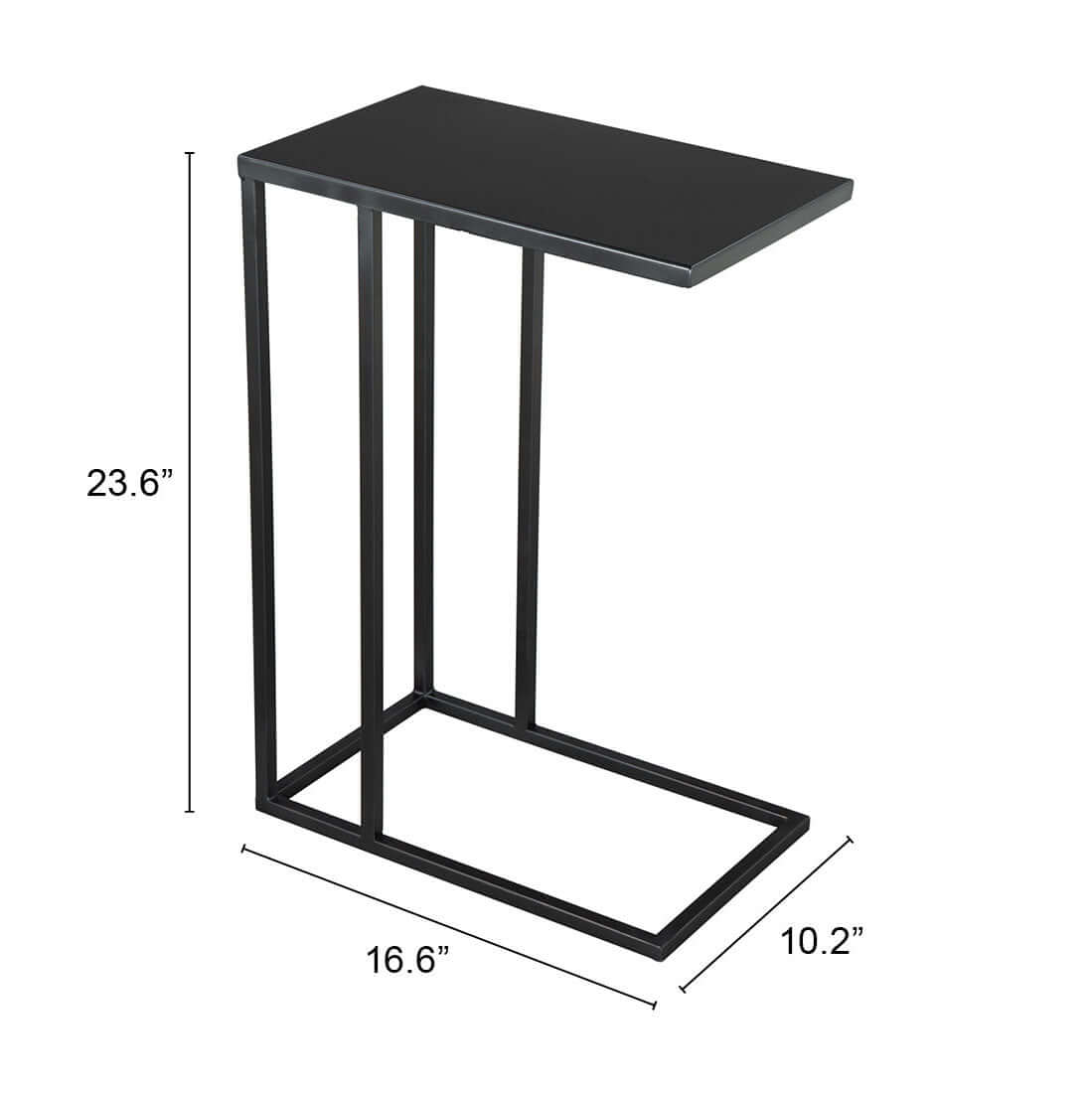 Atom Modern Metal Rectangular Side Table (2 Colors)
