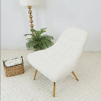 Aubrey Tufted Boucle Armless Lounge Chair (2 Colors)