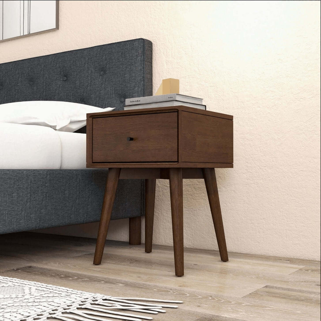 Avery Solid Wood Nightstand with Drawer