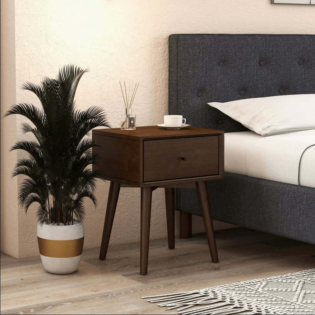 Avery Solid Wood Nightstand with Drawer
