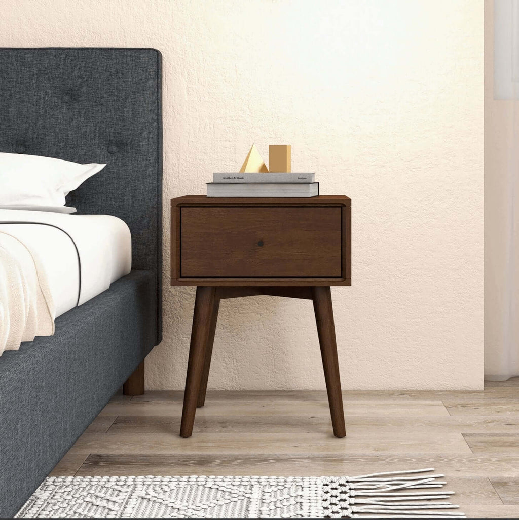 Avery Solid Wood Nightstand with Drawer