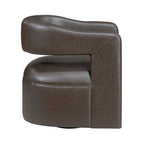 MCM Accent Faux Leather Swivel Chair (2 Colors)