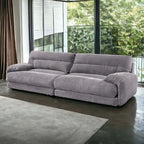 Cadenza Contemporary Gray Corduroy Sofa