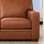 Dillon MCM Leather Chaise Corner Sectional 136