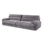 Cadenza Contemporary Gray Corduroy Sofa