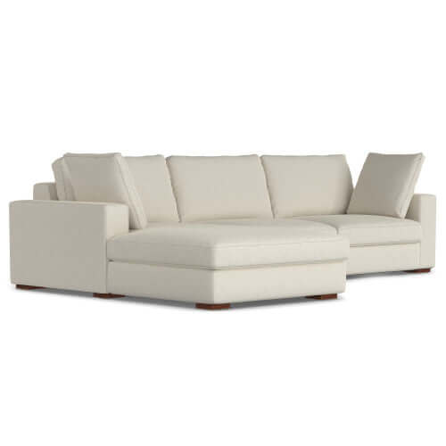 Charlie Modern Deep Seat Sectional Chaise Sofa 122 (2 Colors)
