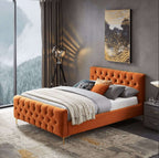 Bailey Velvet Upholstered Tufted Platform Bed Frame