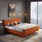 Bailey Velvet Upholstered Tufted Platform Bed Frame