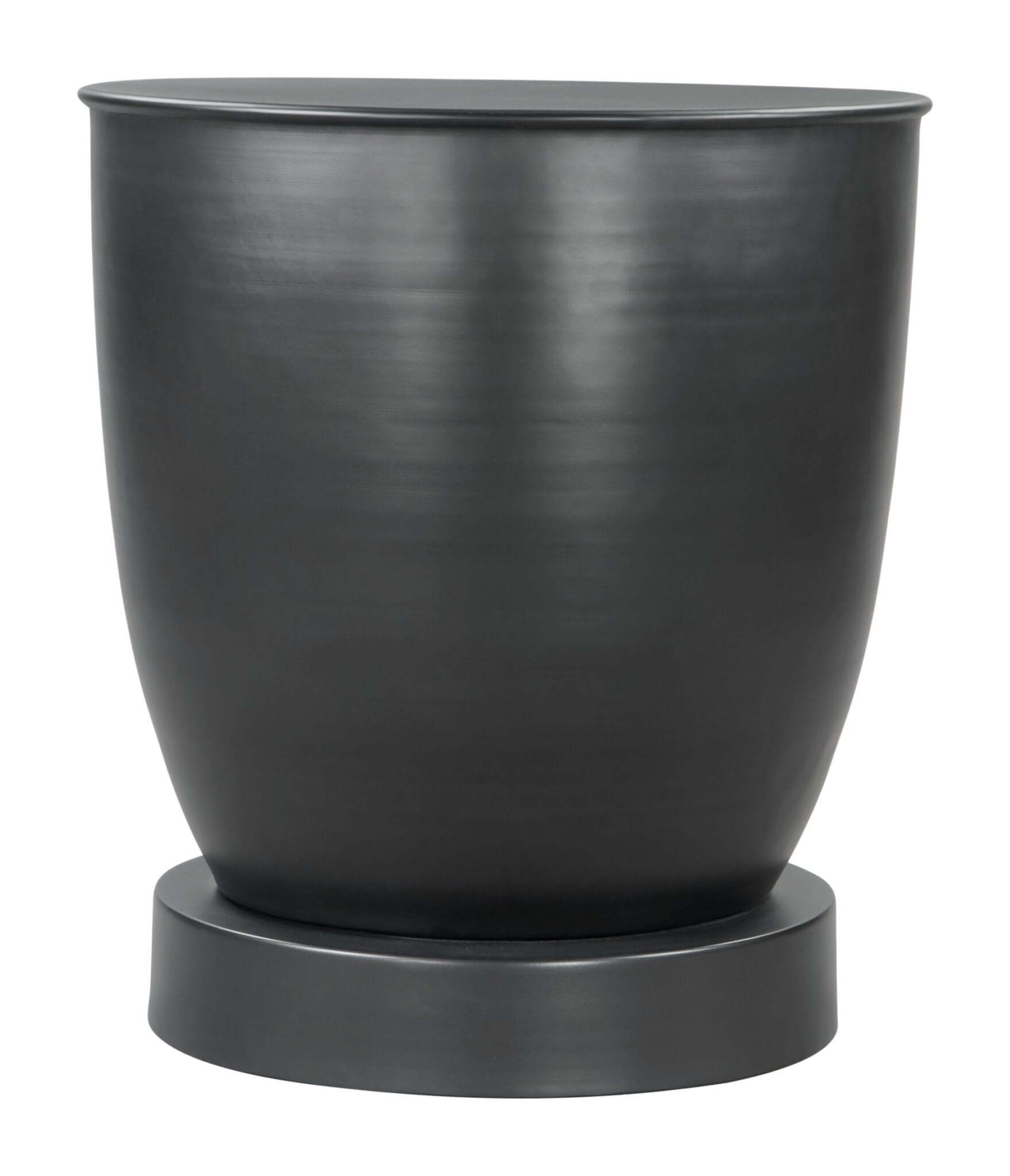 Baku Black Iron Round Accent End Table 18