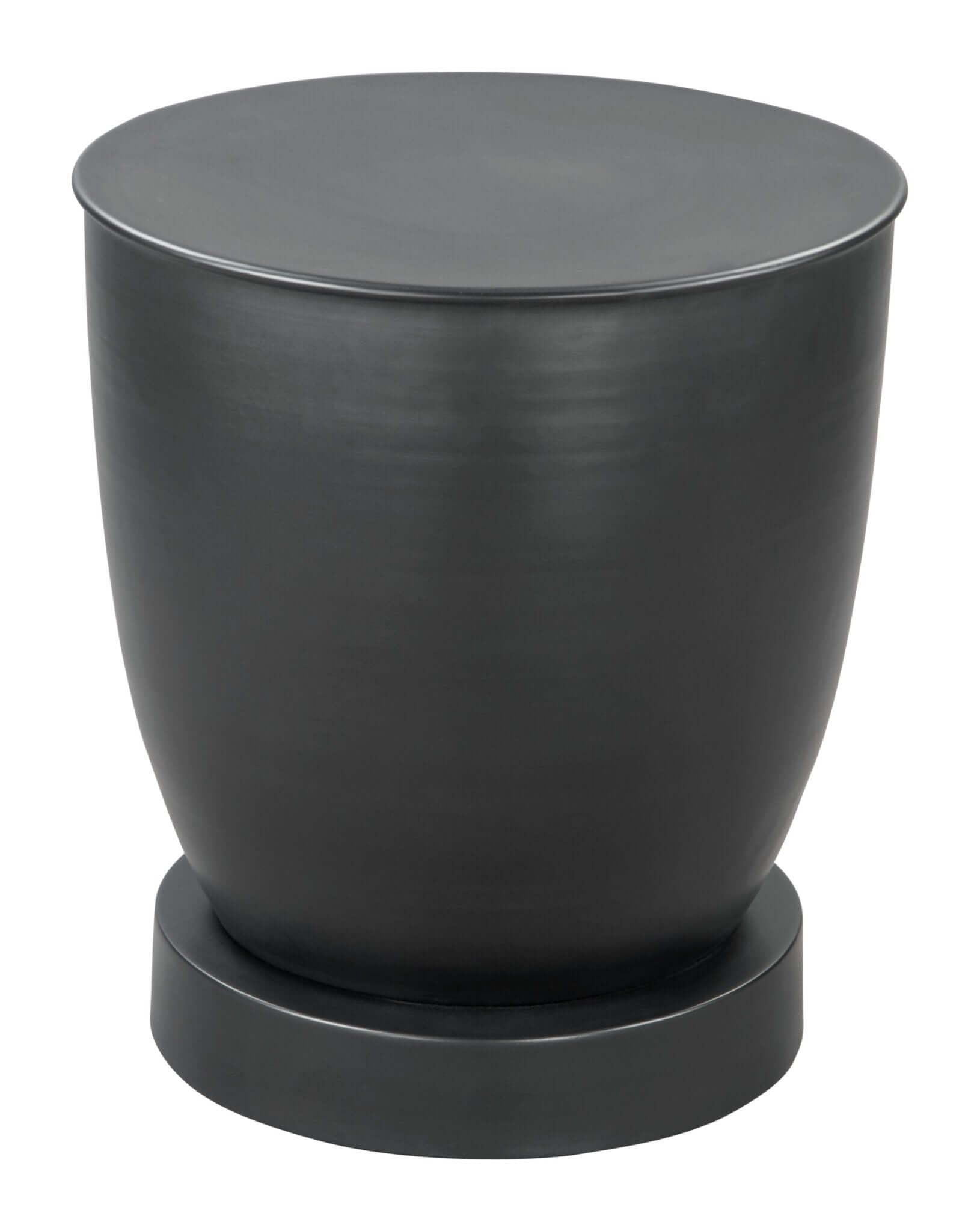 Baku Black Iron Round Accent End Table 18