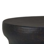 Garvy Rustic Bronze Metal Round Coffee Table 33'
