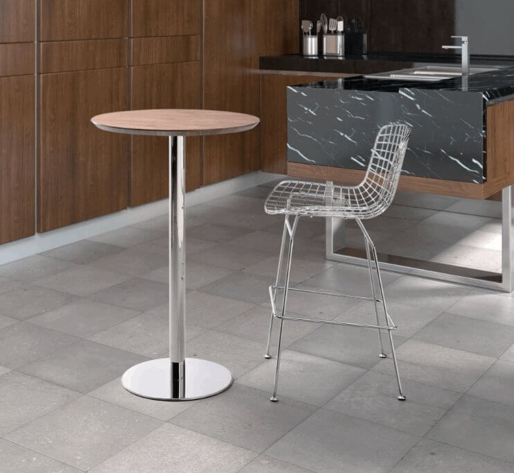 Bergen Round Stainless Steel Base Bistro Bar Table 25