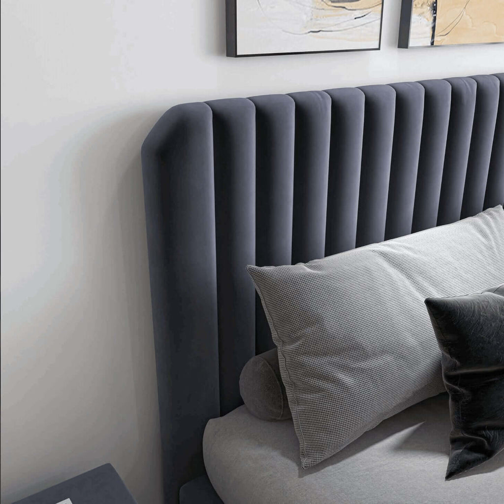 Bethany Tufted Velvet Upholstered Bed Platform (3 Colors)