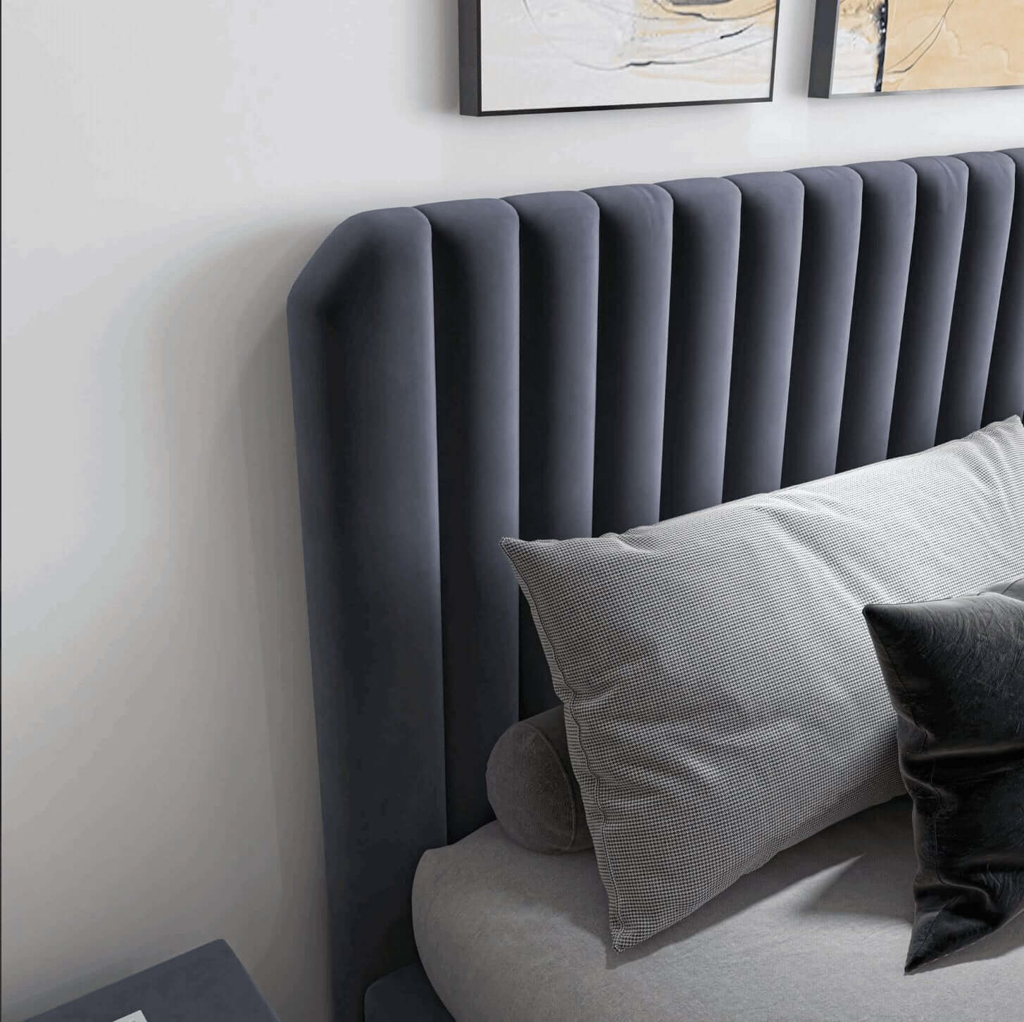 Bethany Tufted Velvet Upholstered Bed Platform (3 Colors)