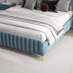 Bethany Tufted Velvet Upholstered Bed Platform (3 Colors)