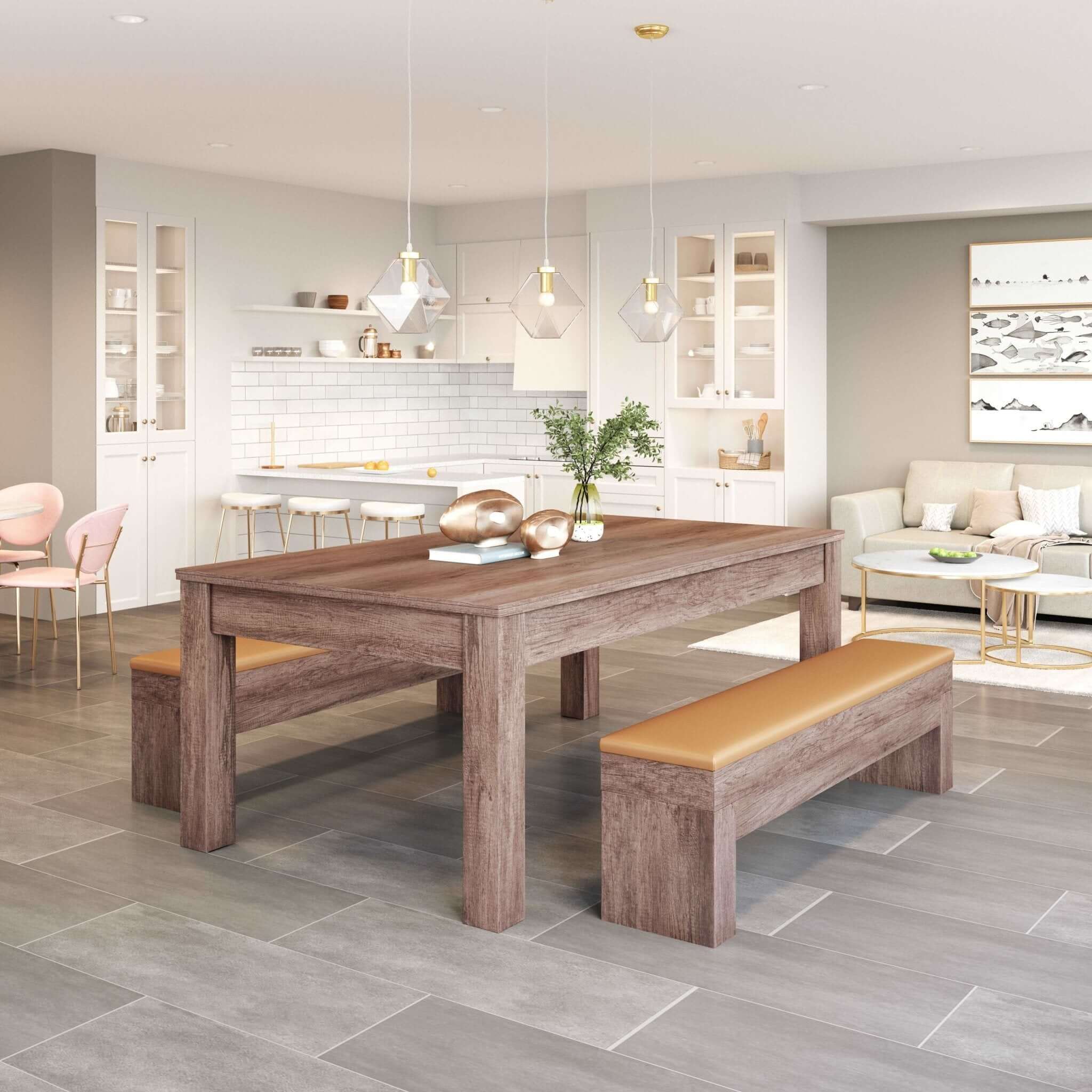 Bonker Wood Lift-Top Storage Bench (Set of 2)