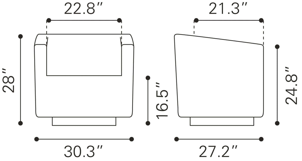 Brooks Faux Leather Accent Lounge Chair (2 Colors)