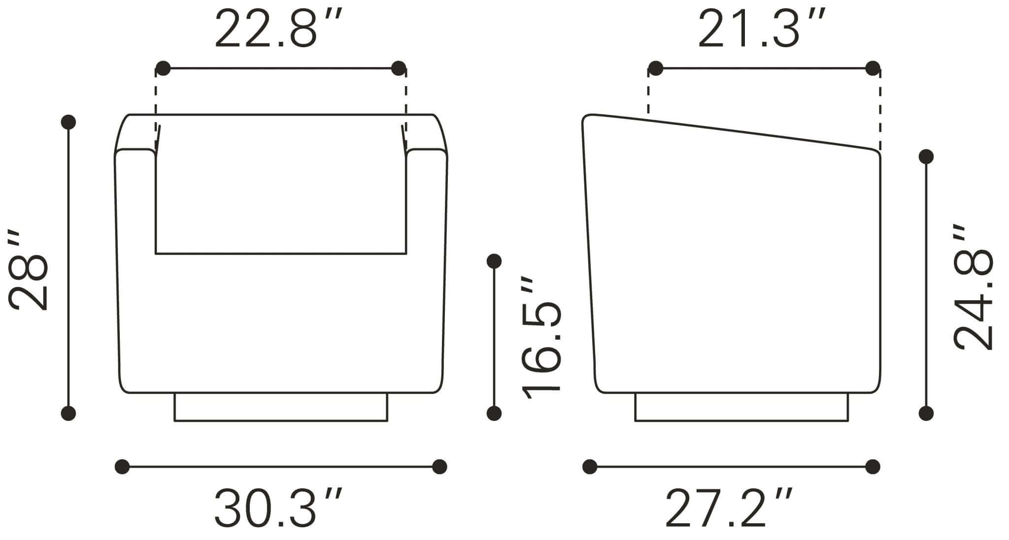 Brooks Faux Leather Accent Lounge Chair (2 Colors)