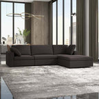 Cecilia Dark Gray Modular Chaise Sofa Sectional 121