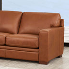 Dillon MCM Leather Chaise Corner Sectional 136