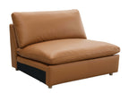 Brighton Top Grain Leather Low Profile Modular Sofa 148'
