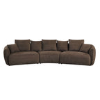 Bash Macca Anthology Brown Boucle Modular Sectional Sofa 145L