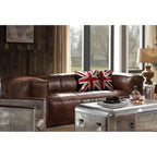 Classic Brancaster Top-Grain Leather Sofa 98L