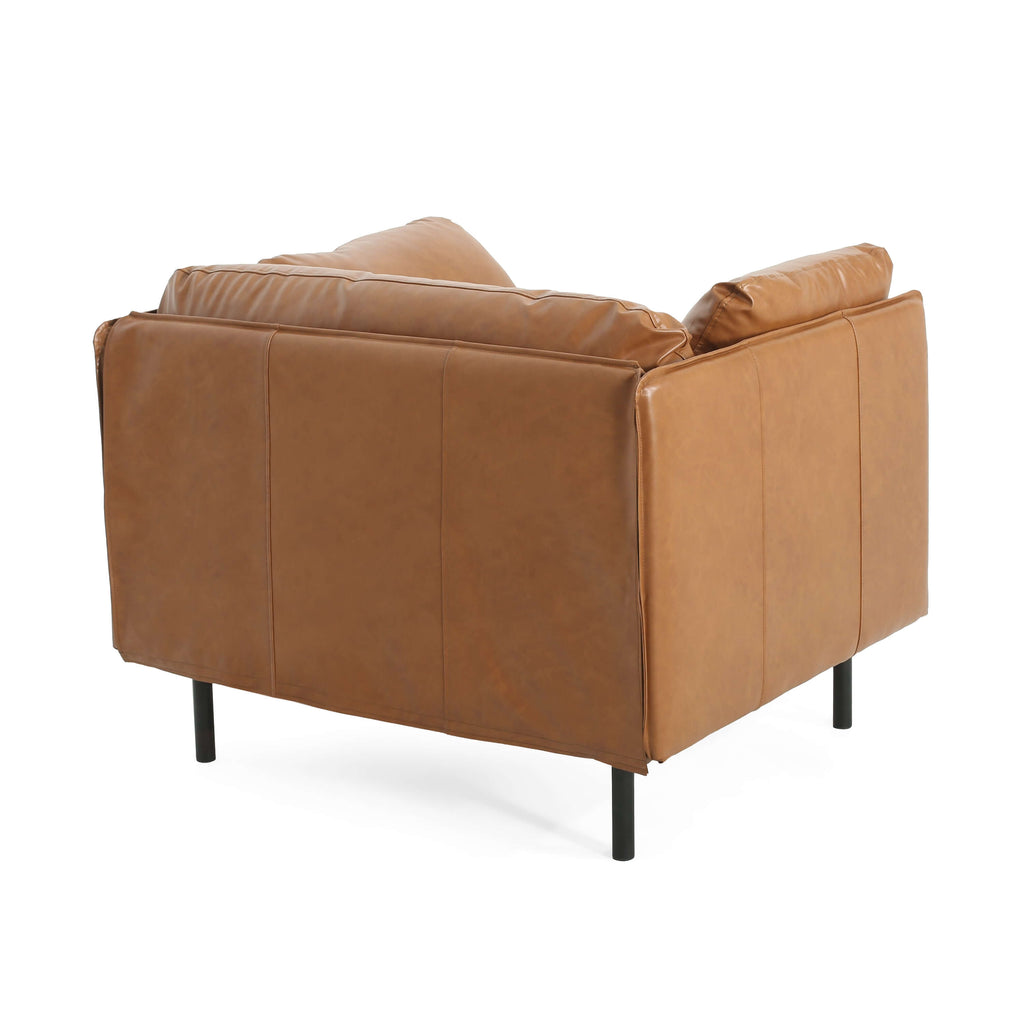 Faux Leather MCM Lounge Chair (3 Colors)