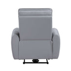 Jeromie Gray PU Leather Power Motion Recliner w/ USB Port
