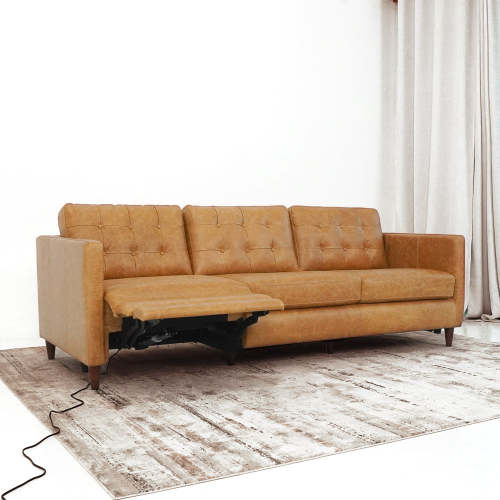 Christopher MCM Leather Power Reclining Sofa 93