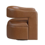 MCM Accent Faux Leather Swivel Chair (2 Colors)
