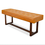 Cameron Genuine Tufted Leather Bench 51