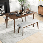 Carlos MCM Solid Wood Rectangular Dining Table 59
