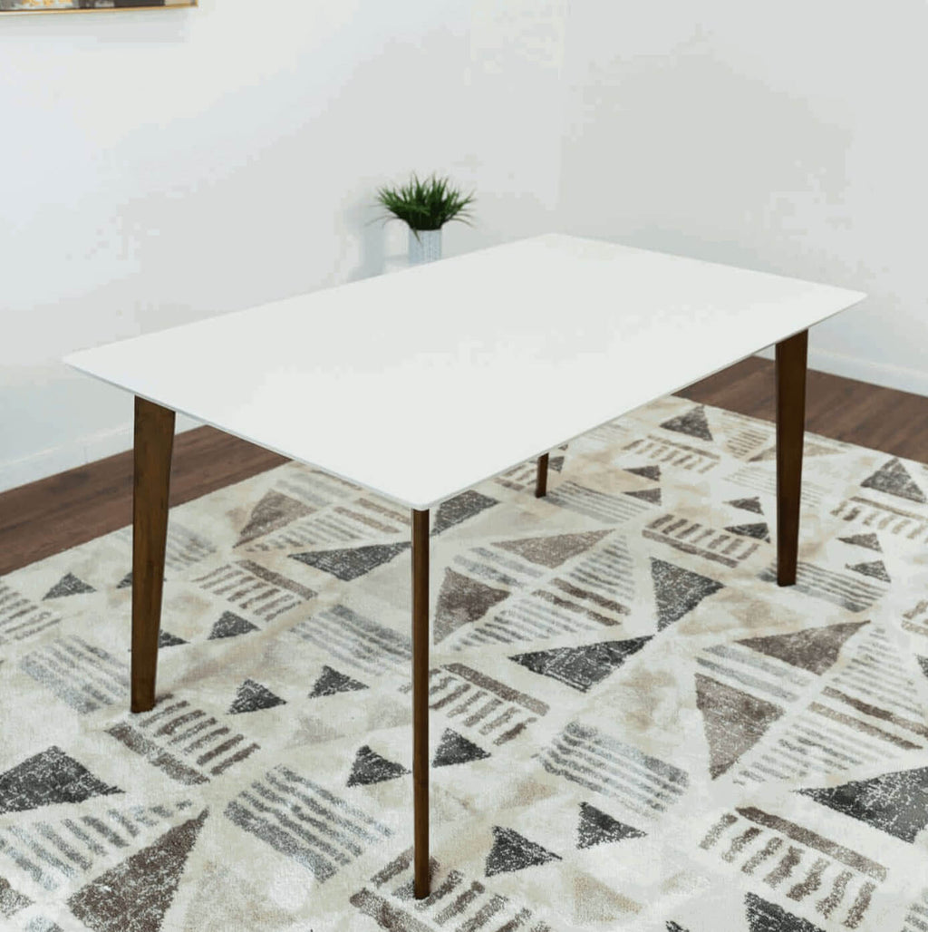 Carlos MCM Solid Wood Rectangular Dining Table 59