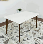 Carlos MCM Solid Wood Rectangular Dining Table 59