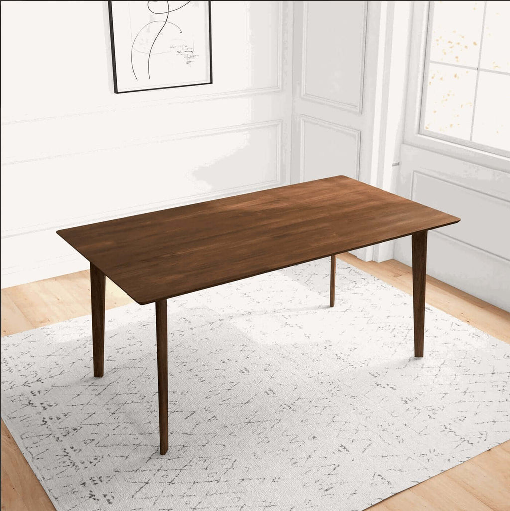 Carlos MCM Solid Wood Rectangular Dining Table 59