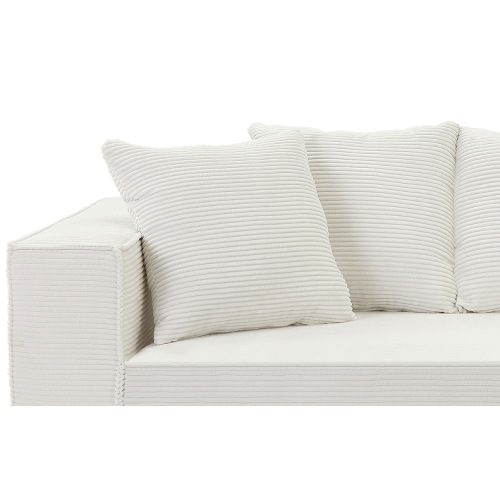 MCM Box Arm Corduroy Upholstered Sofa 89