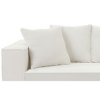 MCM Box Arm Corduroy Upholstered Sofa 89