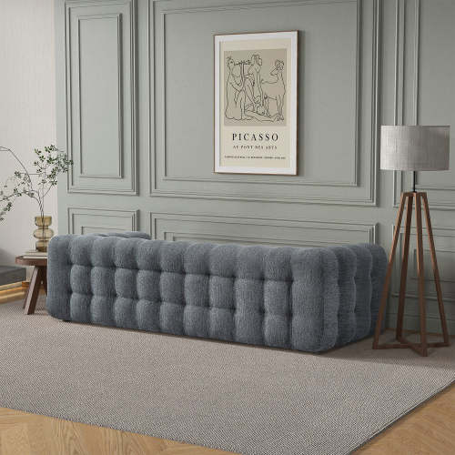 Eden Modern Boucle Bubble Sofa 90