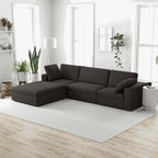 Cecilia Dark Gray Modular Chaise Sofa Sectional 121