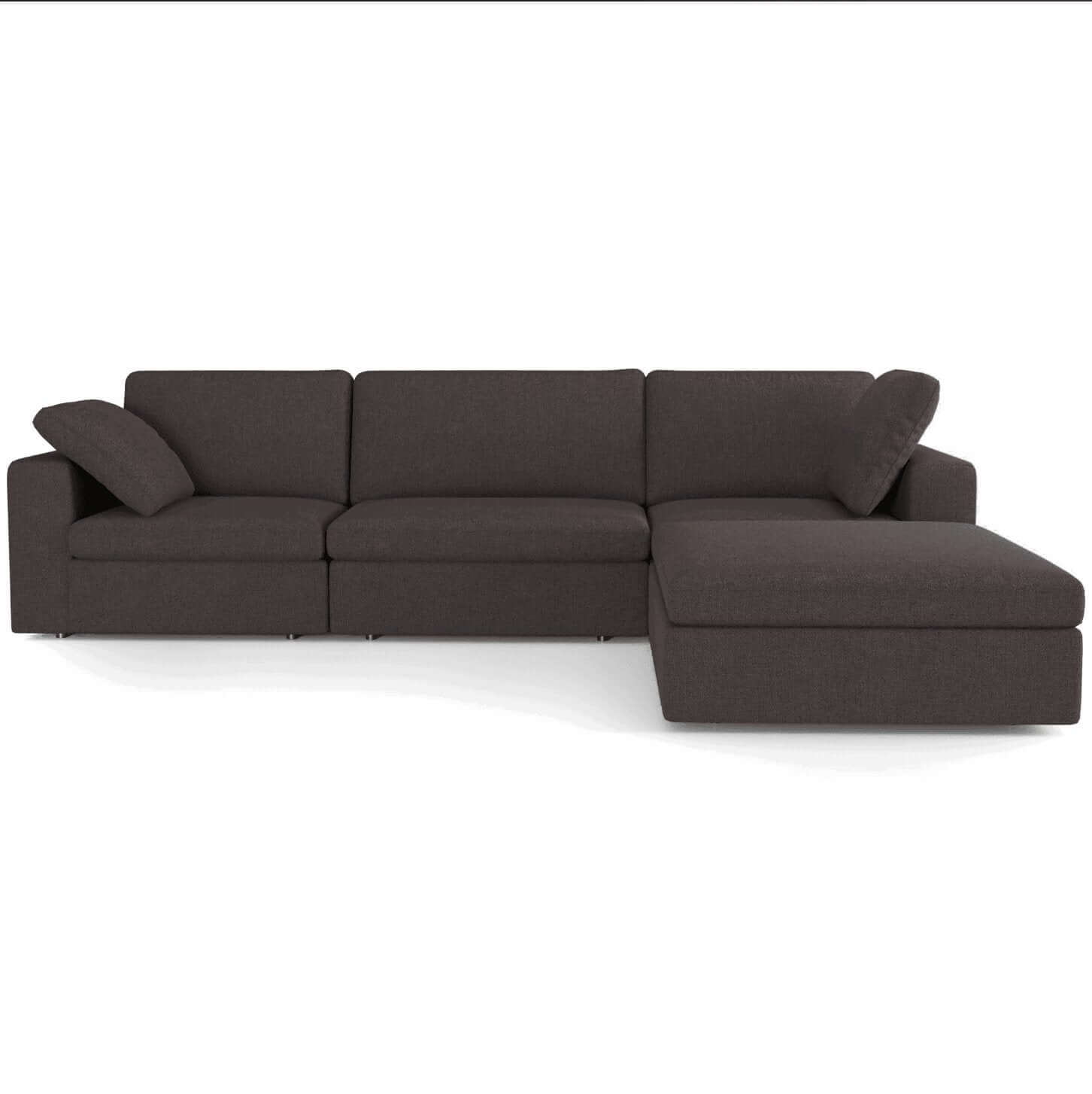 Cecilia Dark Gray Modular Chaise Sofa Sectional 121