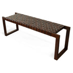 Christina Strapped Leather Bench 47