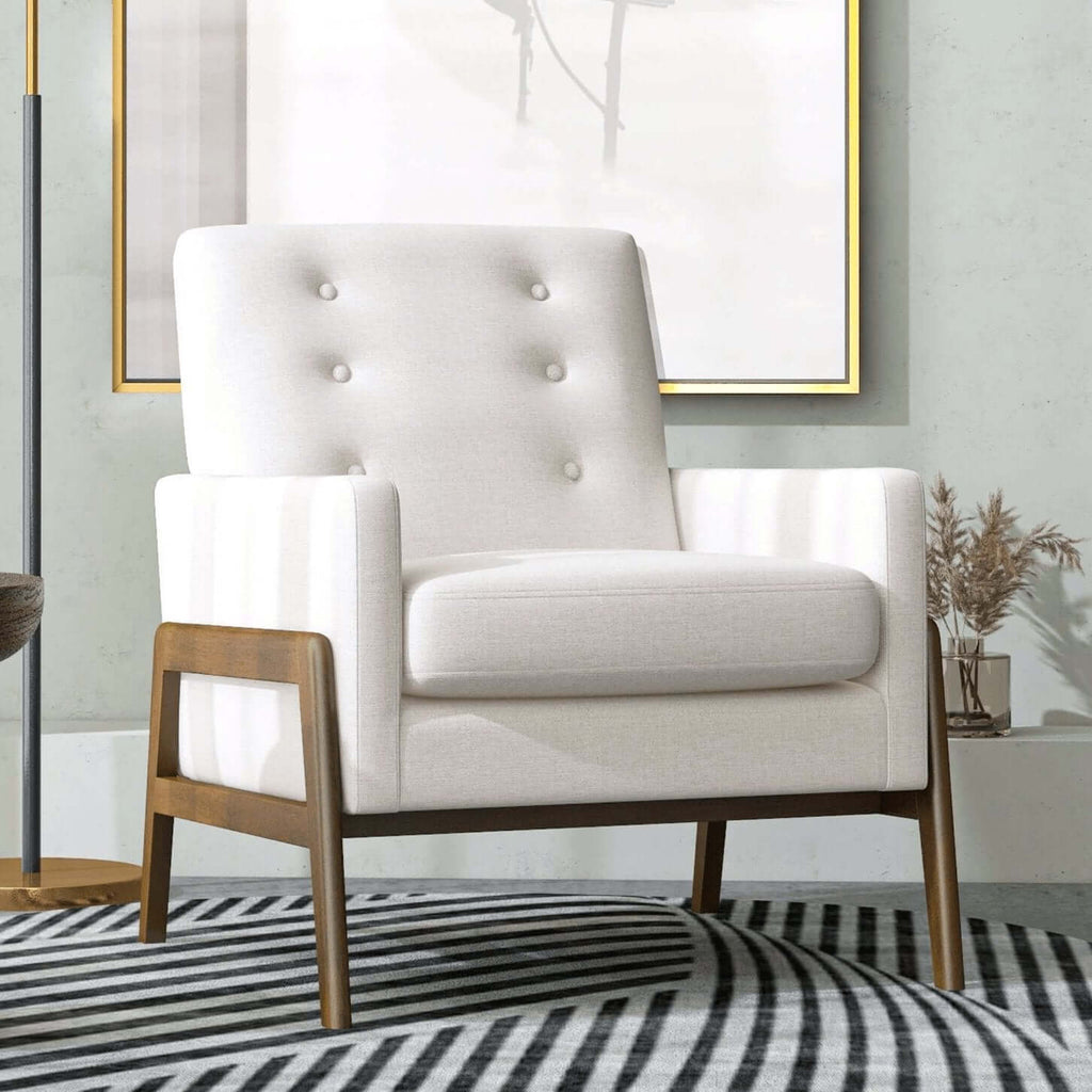 Cole Button Tufted Lounge Accent Armchair (3 Colors)