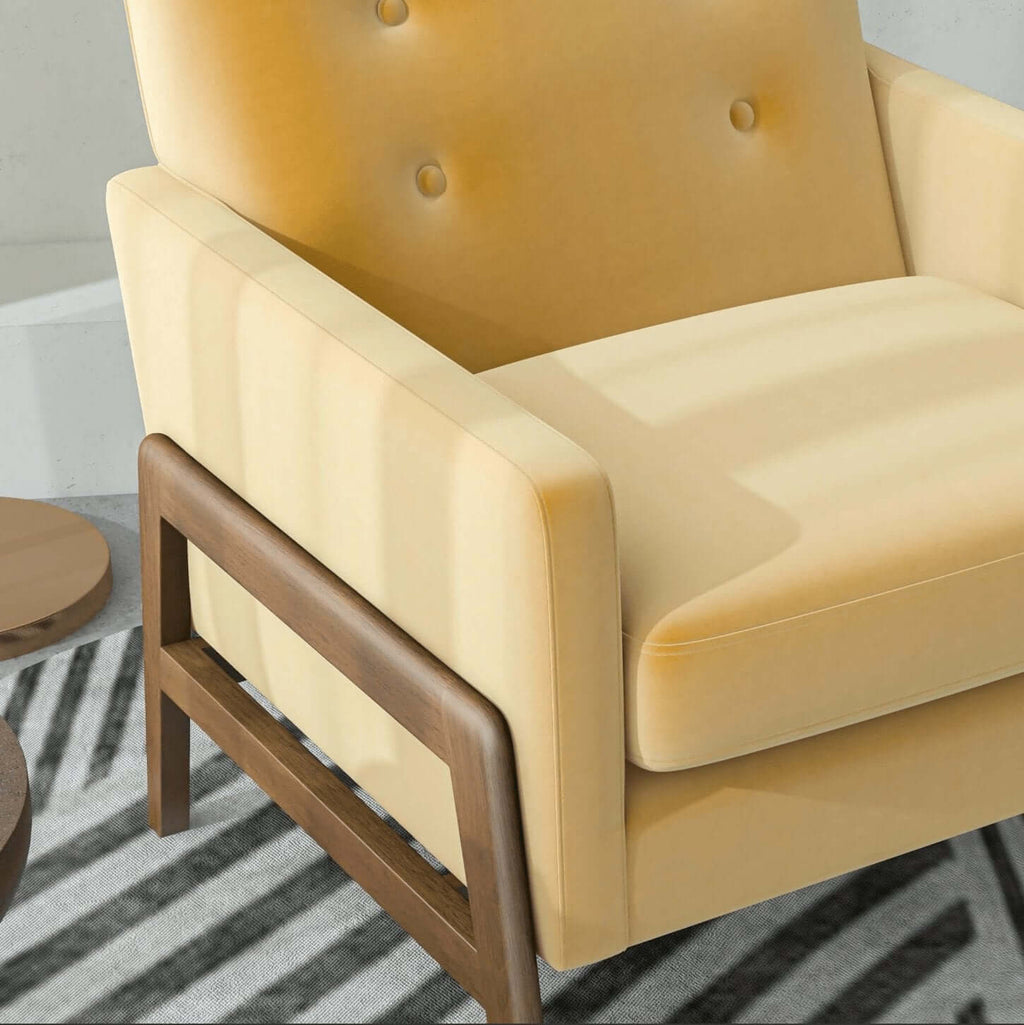 Cole Button Tufted Lounge Accent Armchair (3 Colors)