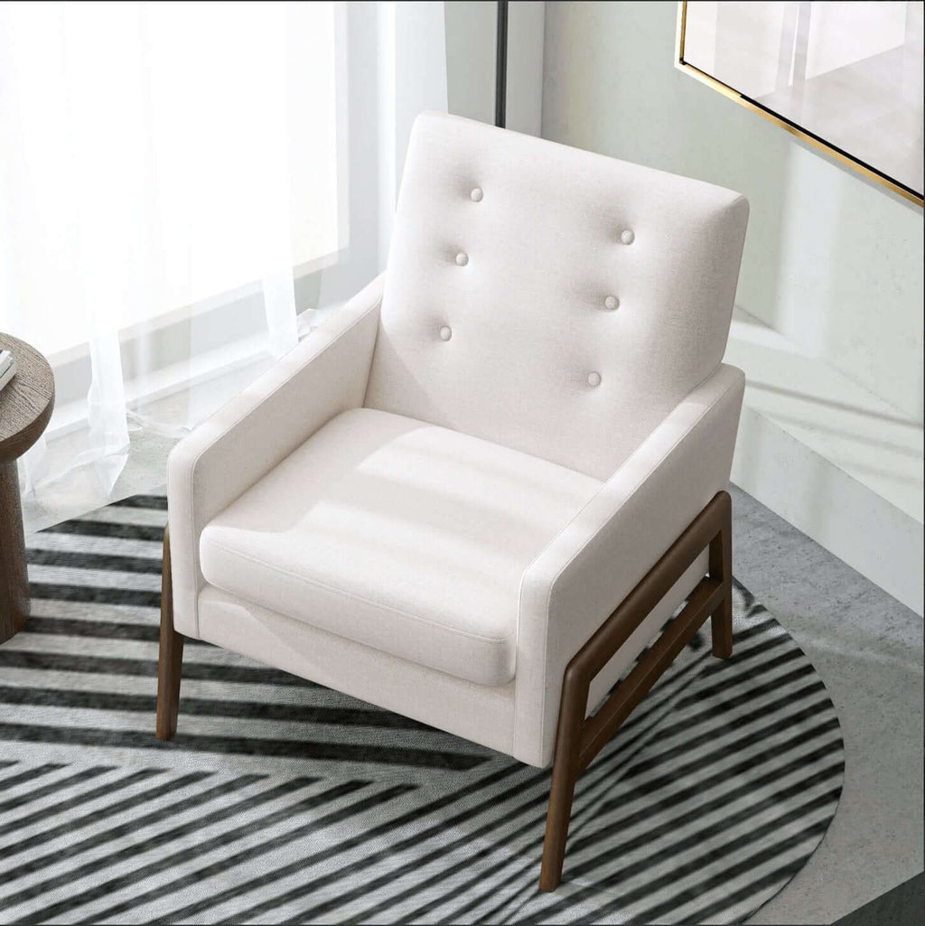 Cole Button Tufted Lounge Accent Armchair (3 Colors)